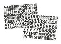 Postkassestickers med tal og bogstaver sort